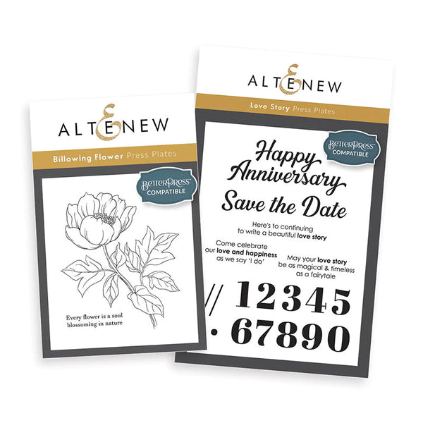 Altenew Press Plate 2pc Romantic Florals