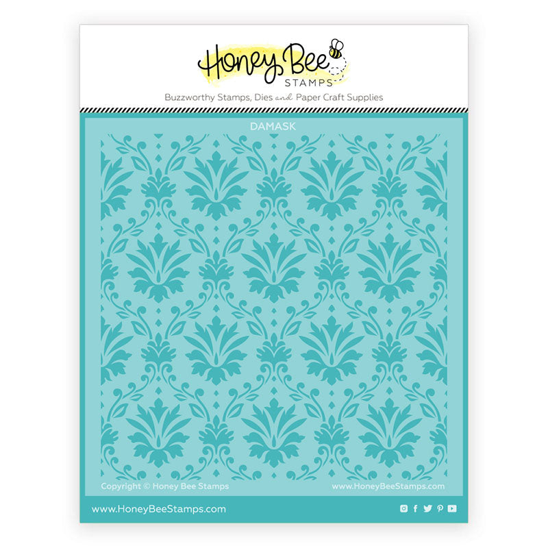 Honey Bee Stencil Damask