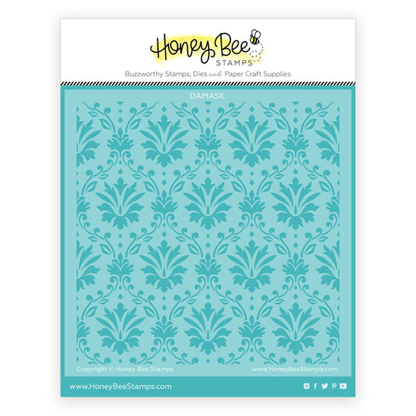 Honey Bee Stencil Damask