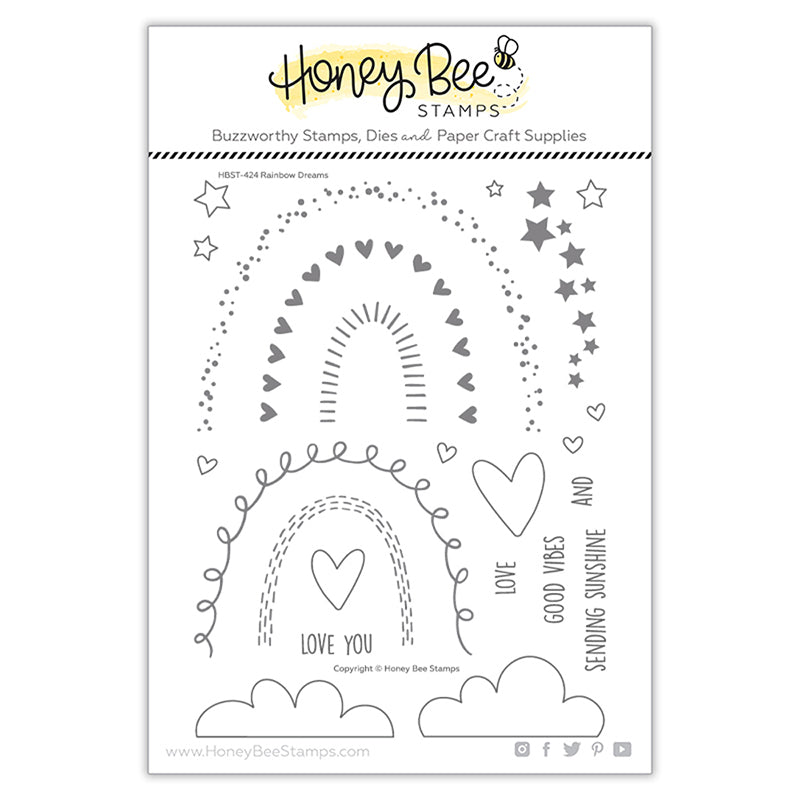 Honey Bee Clear Stamps Rainbow Dreams