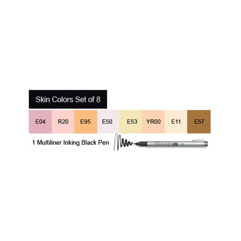  Copic Ciao Marker - 8 Skin Color Set