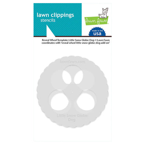 Lawn Fawn Stencil Reveal Wheel Templates: Little Snow Globe: Dog