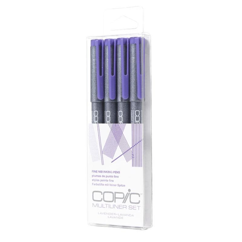 COPIC Multiliner Pen 4pc Lavender