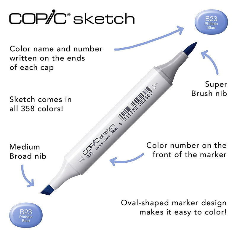 Copic Marker 72 Piece Set D Sketch Markers Set